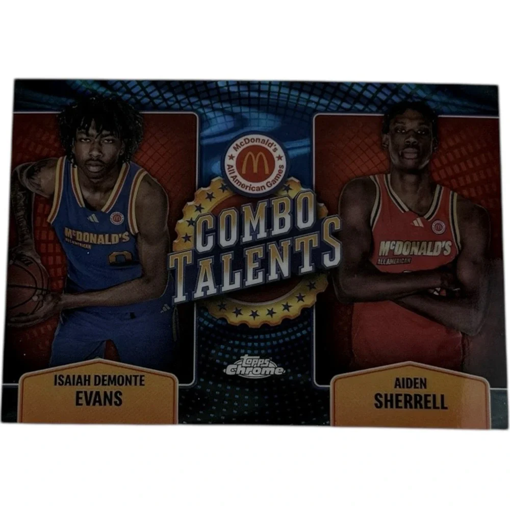 Aiden Sherrell Isaiah Evans 2024 Topps Chrome McDonald's Combo‎ Talents Raywave